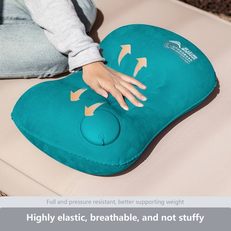BISINNA Ultra-Light Press-to-Inflate Pillow  Minimalist Design for Camping, Hiking & Travel