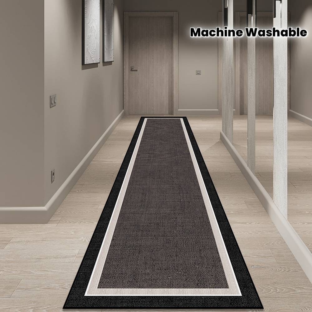 Modern Minimalist Living Room & Hallway Runner Mat  Soft, Comfortable & Machine Washable