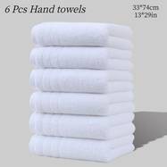 Msekko 6pcs Hand Towels  450GSM Cotton, Absorbent & Quick-Drying for Bathroom & Shower