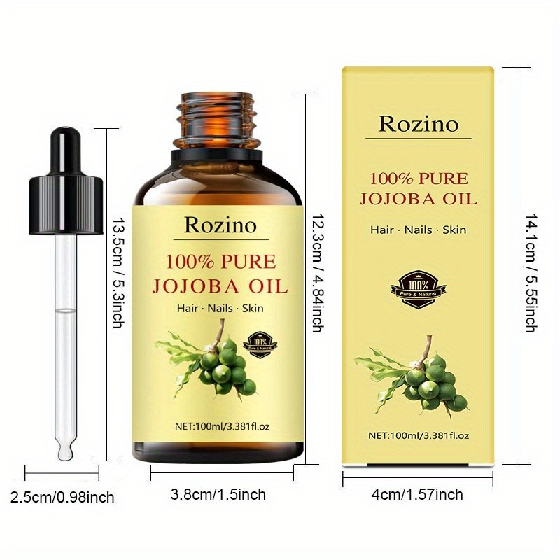 Natural Jojoba Oil Essential Oil  Versatile Skincare for Massage, Hair, Face, and More