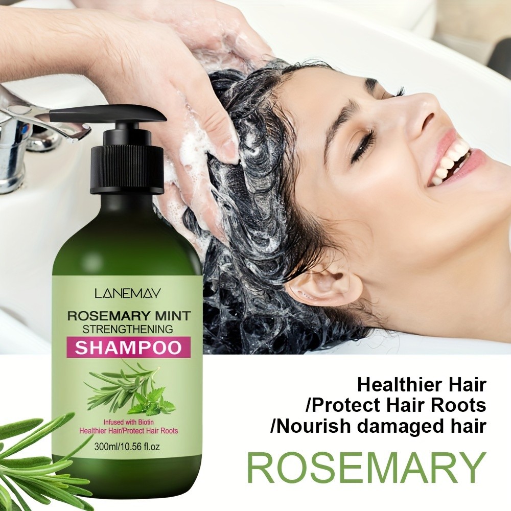 LANEMAY Rosemary Mint Shampoo  Strengthening and Cleansing Shampoo for All Hair Types
