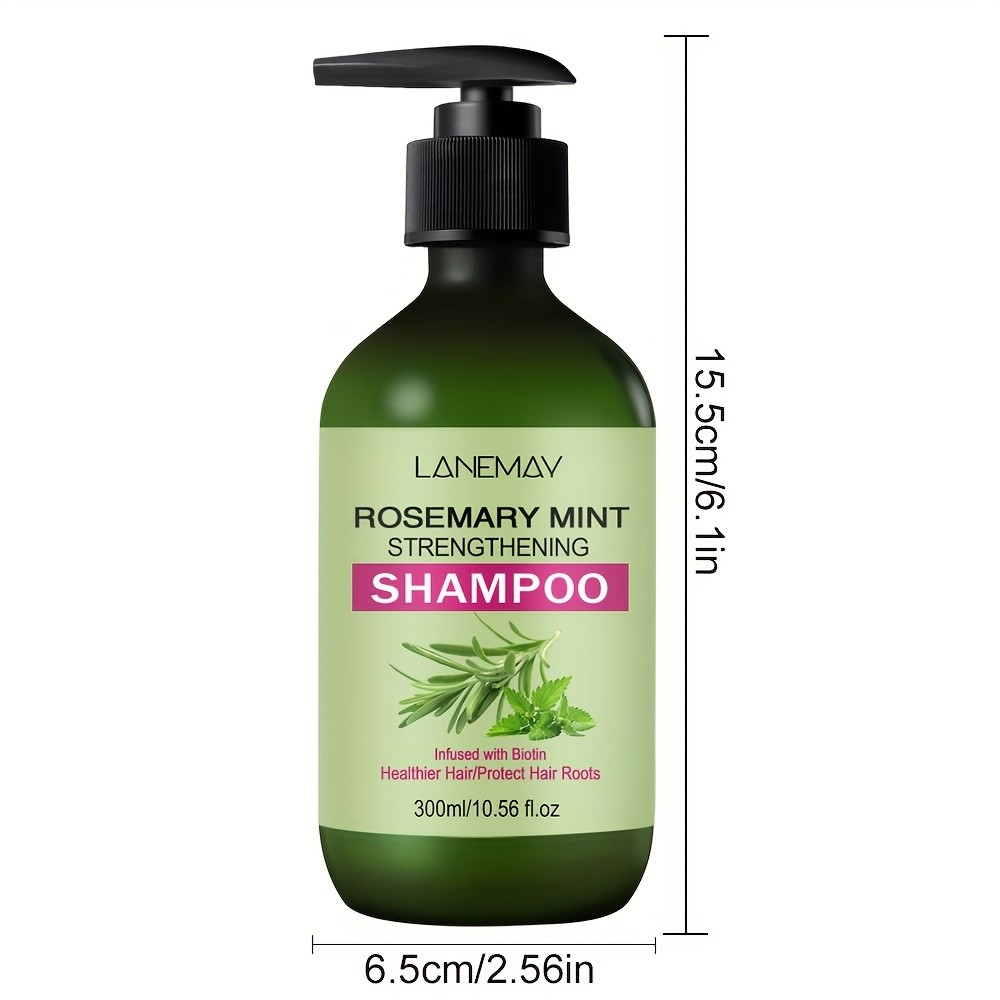 LANEMAY Rosemary Mint Shampoo  Strengthening and Cleansing Shampoo for All Hair Types
