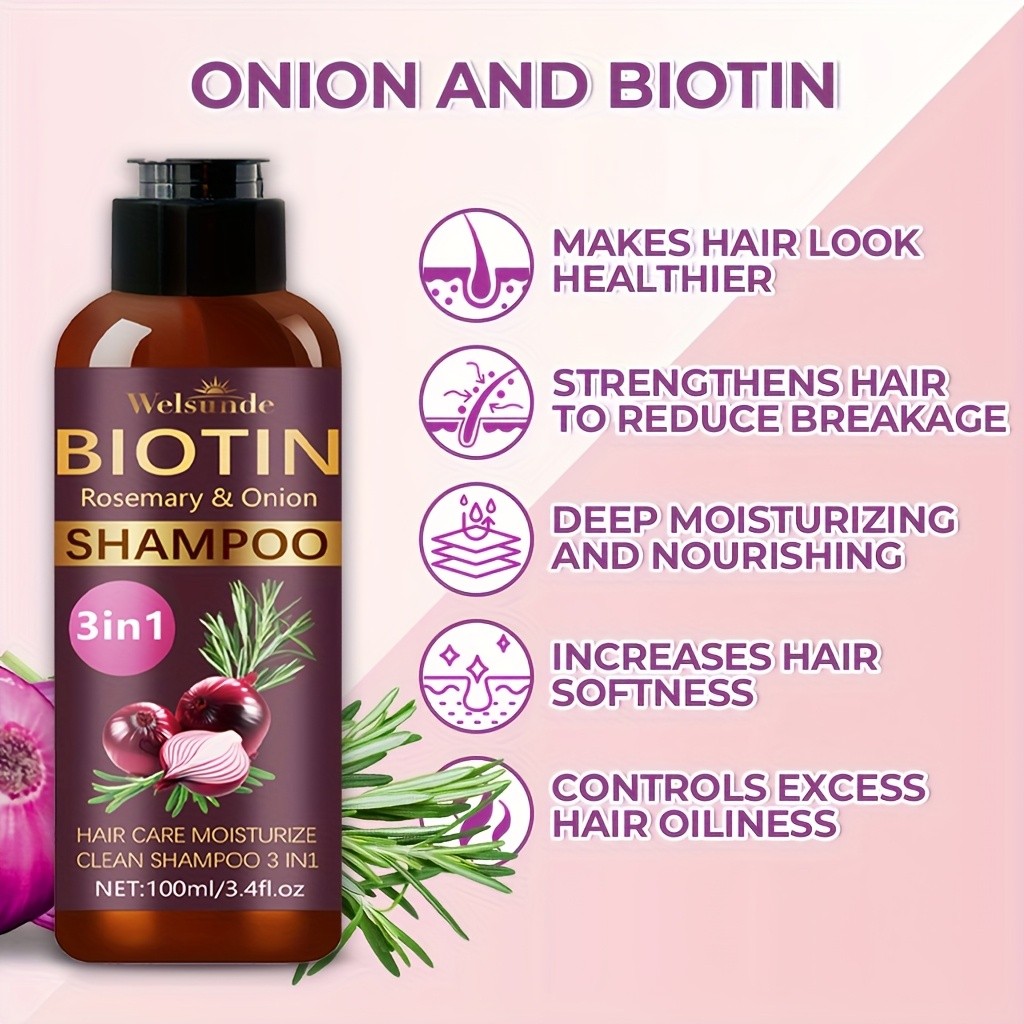 WELSUNDE Biotin Rosemary & Onion 3-in-1 Shampoo