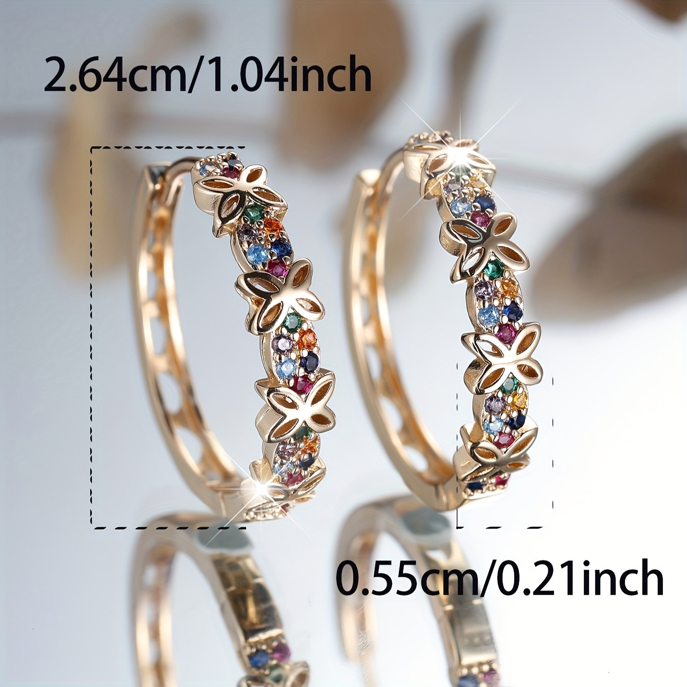 ANGOL Elegant Bohemian Floral-Like Butterfly Earrings