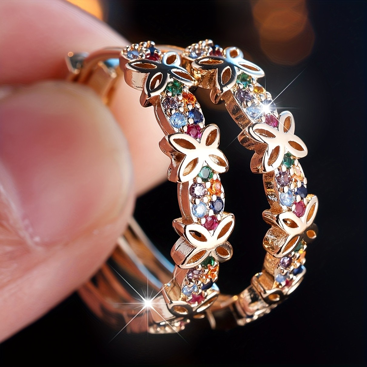 ANGOL Elegant Bohemian Floral-Like Butterfly Earrings