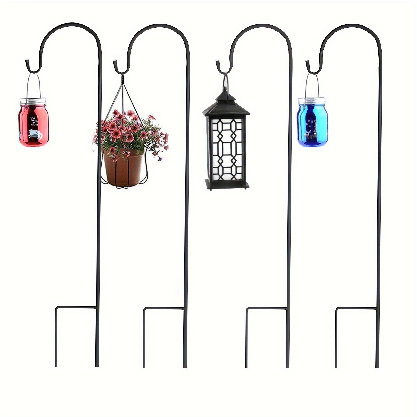 wisfor Shepherd Hooks  Rust-Resistant Hanging Hooks for Garden Decor and Lighting