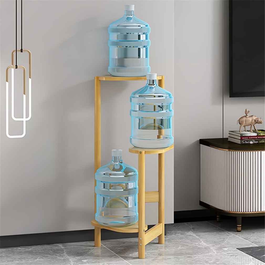 wisfor 3-Tier Bamboo Corner Plant Stand  Space-Saving and Stylish Solution for Indoor and Outdoor Use