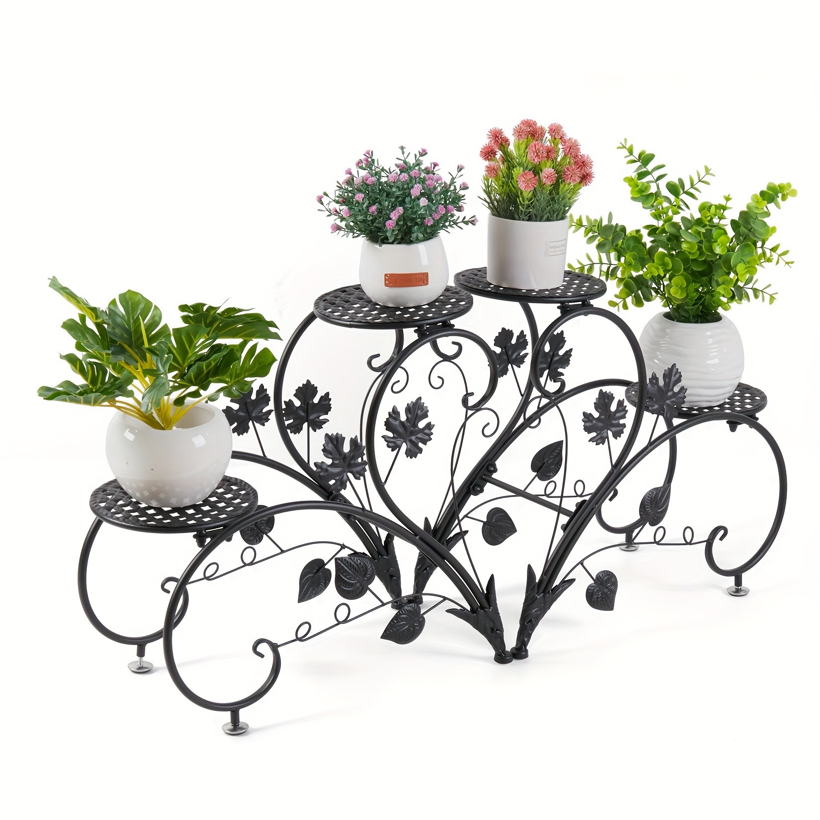 wisfor 4-Tier Tall Plant Pot Stands  Elegant, Durable Design for Indoor and Outdoor Plant Display