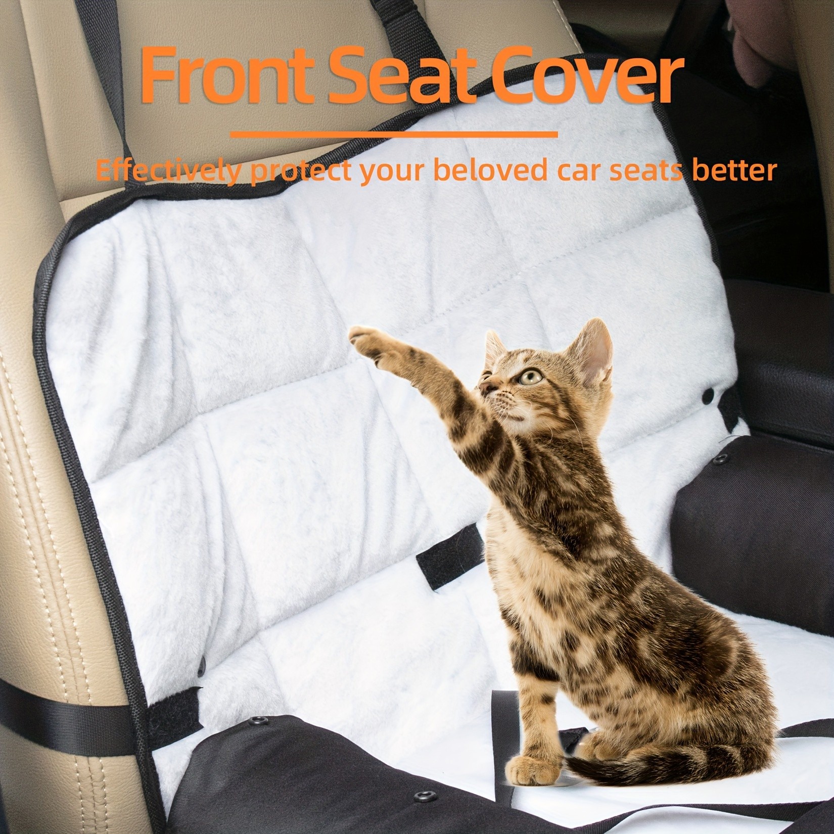 wisfor Memory Foam Dog Car Seat Multi-Function Travel Seat with Safety Belt and Waterproof Cover for Pets