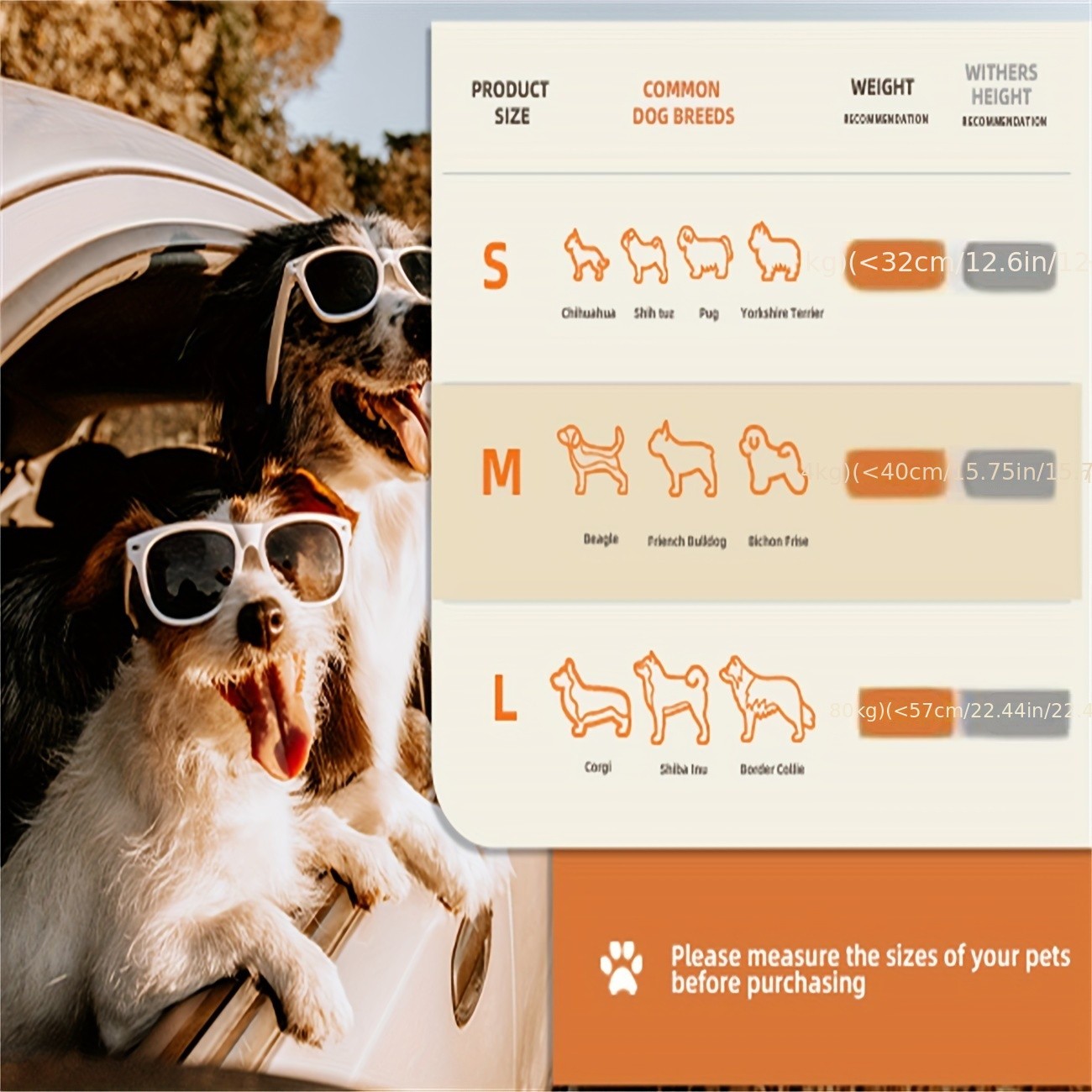 wisfor Memory Foam Dog Car Seat Multi-Function Travel Seat with Safety Belt and Waterproof Cover for Pets