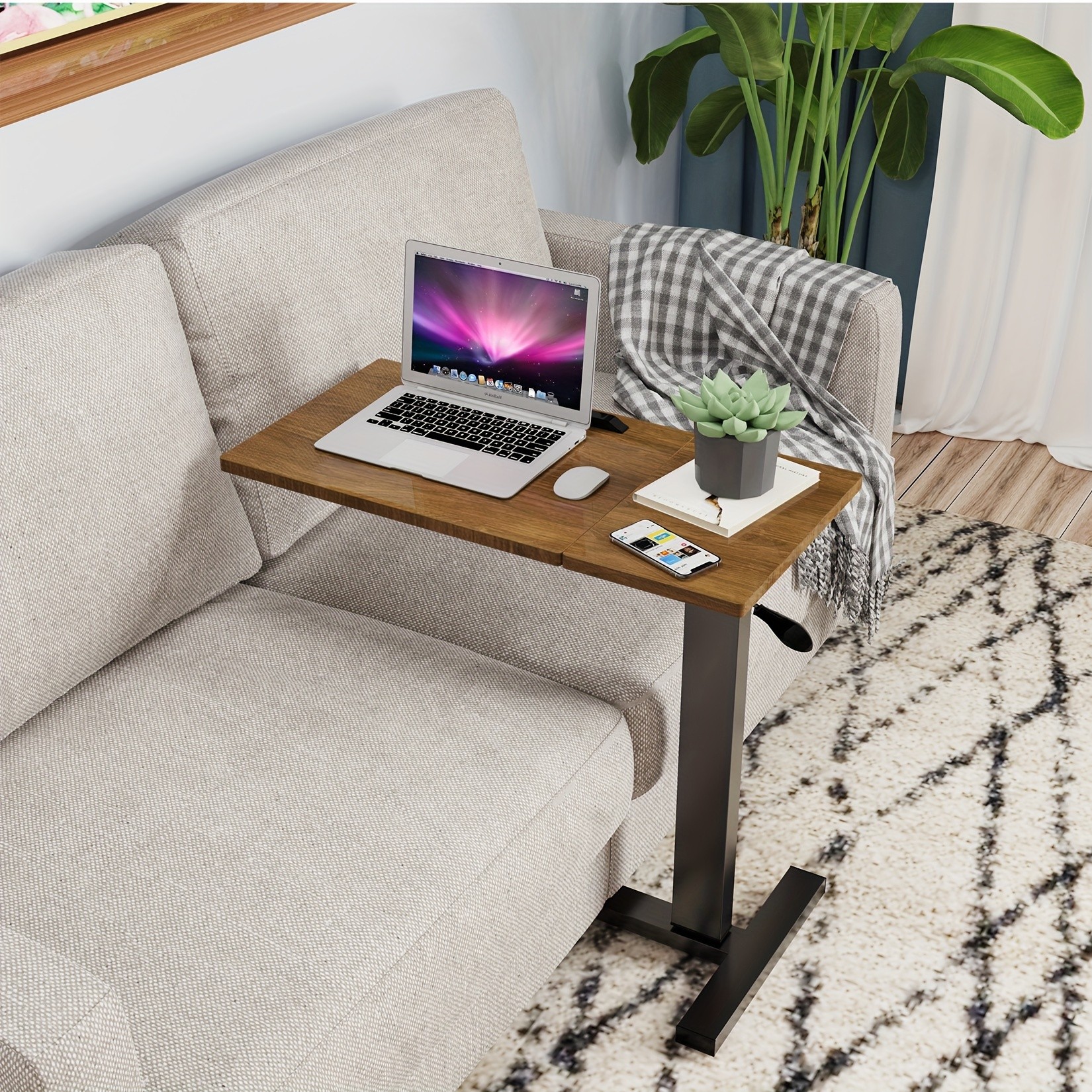 wisfor Versatile Height-Adjustable Over Bed Table  Adjustable, Tilting Design for Comfortable Work and Storage
