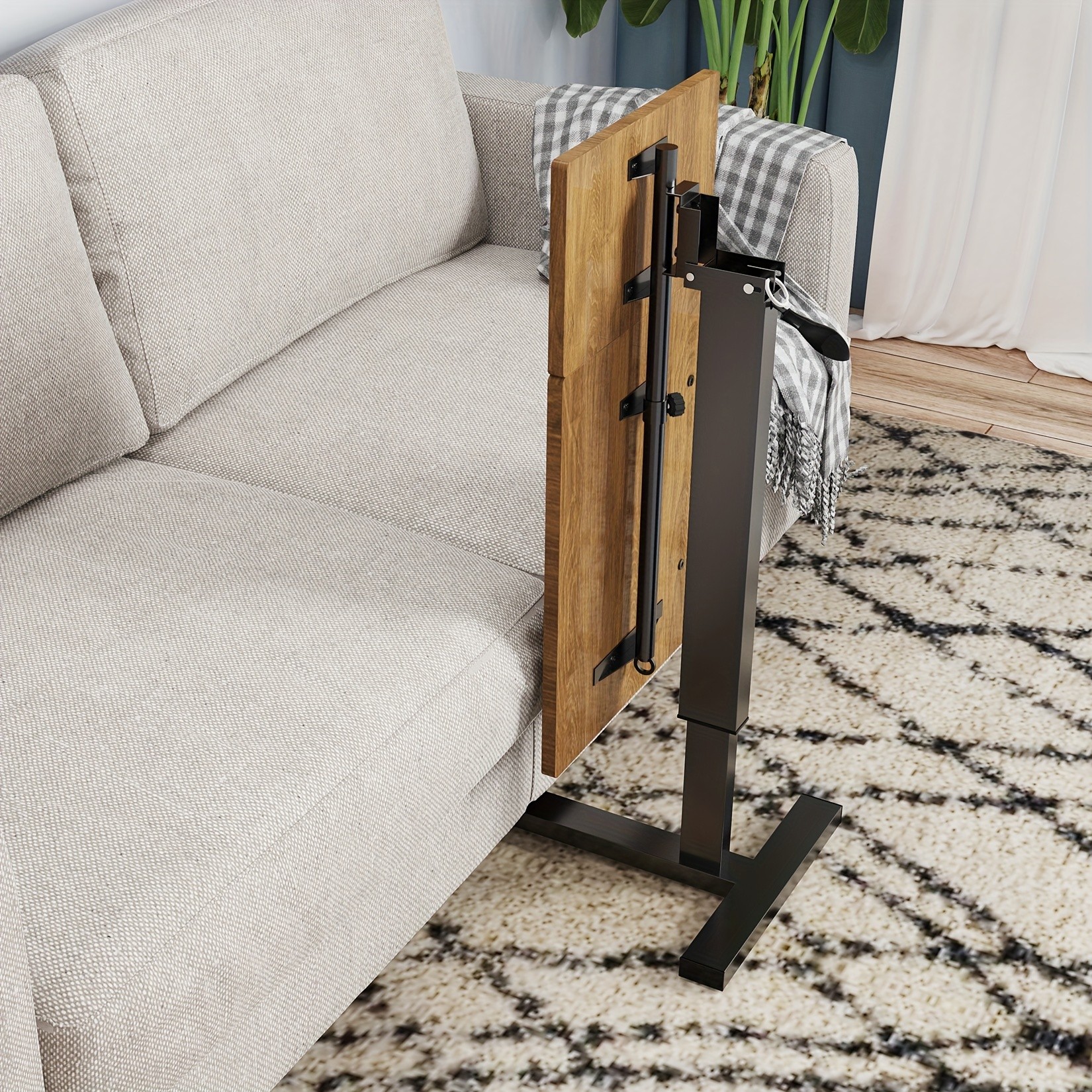 wisfor Versatile Height-Adjustable Over Bed Table  Adjustable, Tilting Design for Comfortable Work and Storage