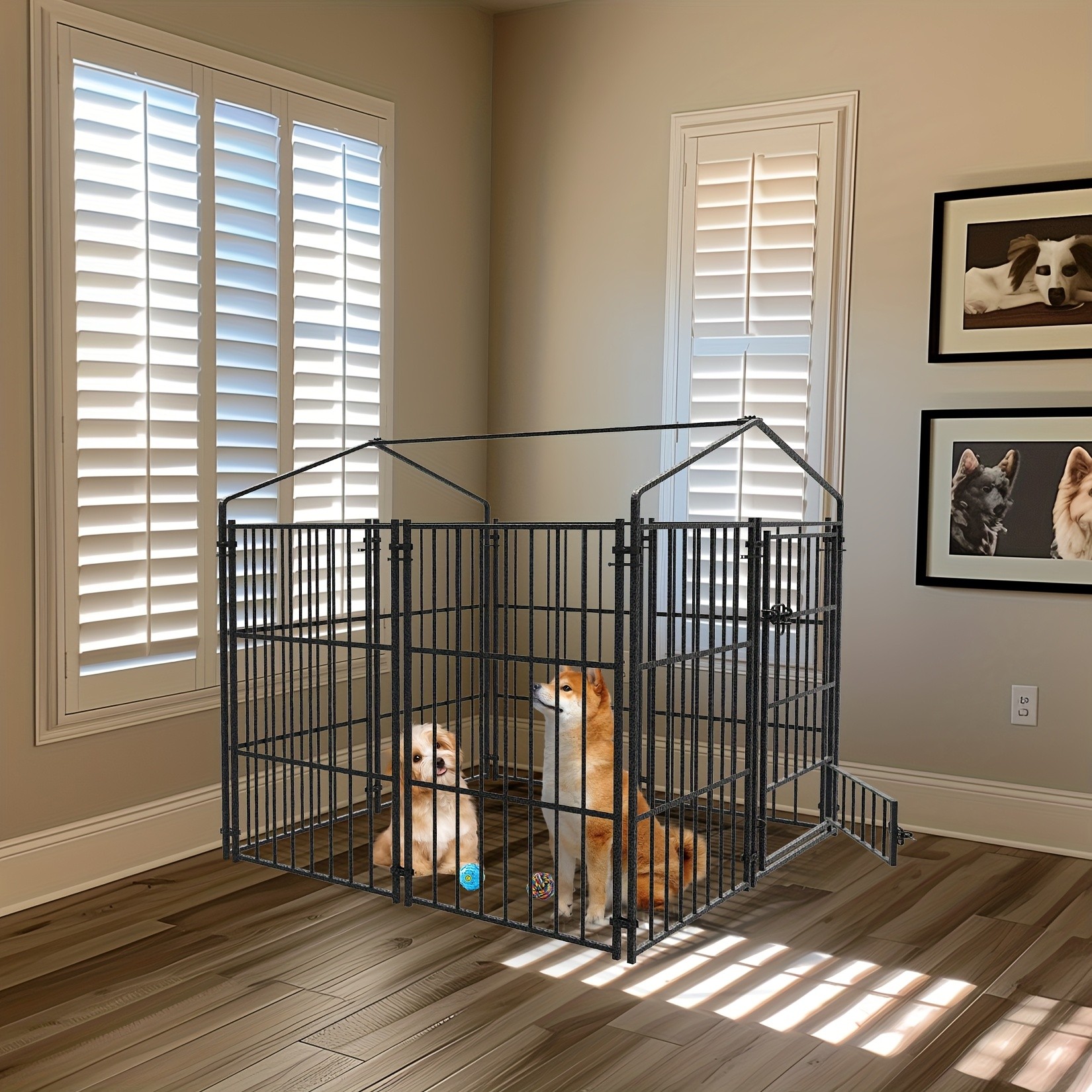 wisfor Heavy Duty Metal Dog Crate Spacious, Durable, and Ideal for Small to Medium Dogs