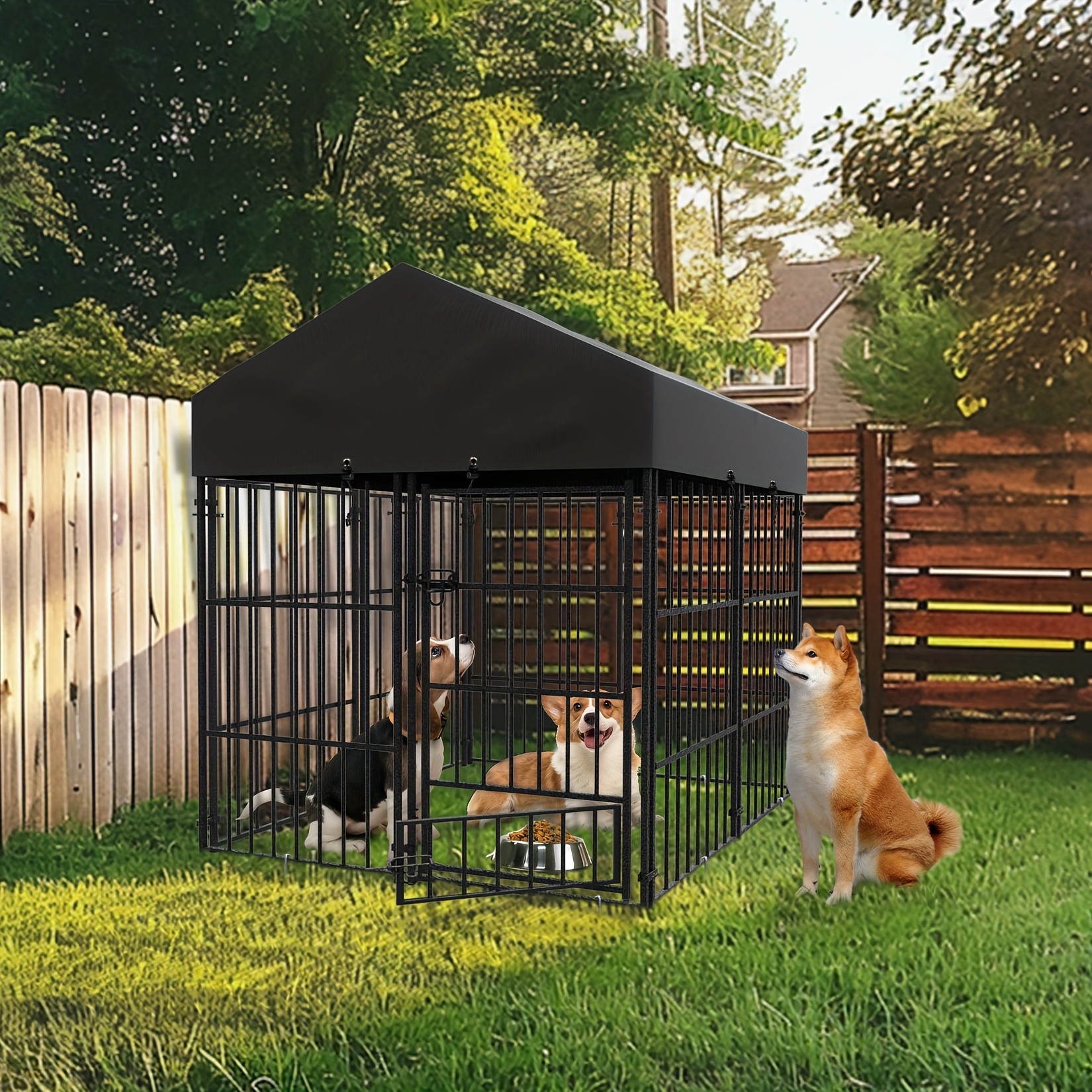 wisfor Heavy Duty Metal Dog Crate Spacious, Durable, and Ideal for Small to Medium Dogs