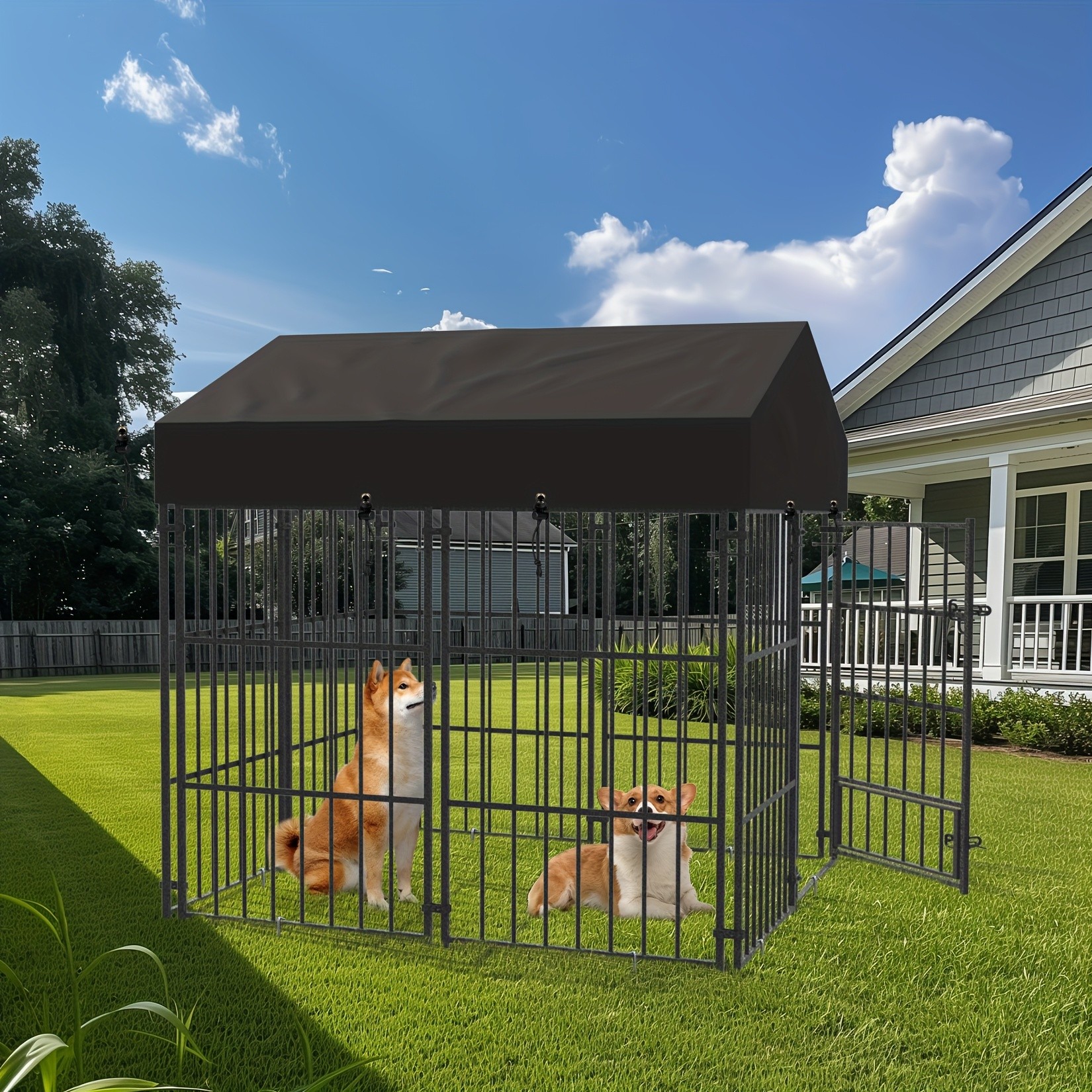 wisfor Heavy Duty Metal Dog Crate Spacious, Durable, and Ideal for Small to Medium Dogs