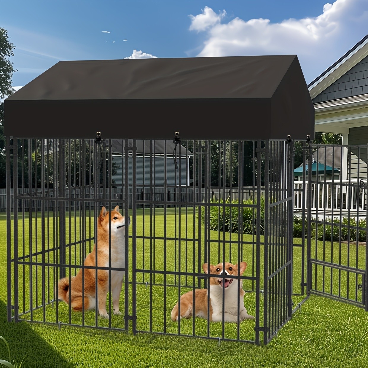 wisfor Heavy Duty Metal Dog Crate Spacious, Durable, and Ideal for Small to Medium Dogs