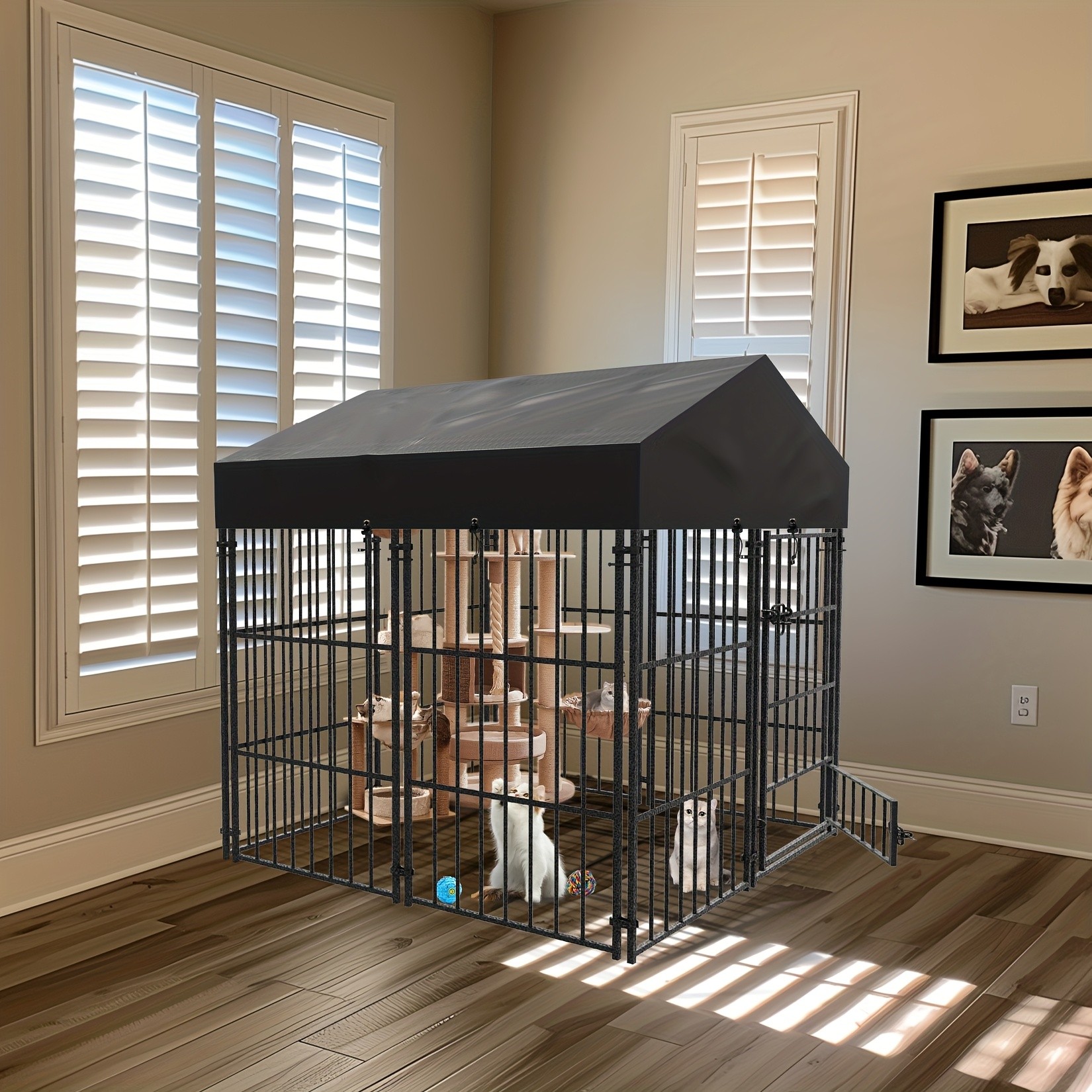 wisfor Heavy Duty Metal Dog Crate Spacious, Durable, and Ideal for Small to Medium Dogs