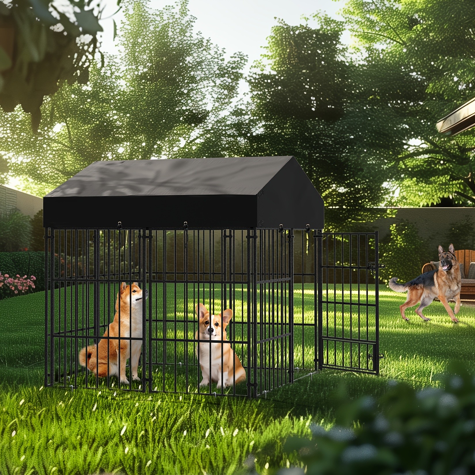 wisfor Heavy Duty Metal Dog Crate  Spacious, Durable, and Ideal for Small to Medium Dogs