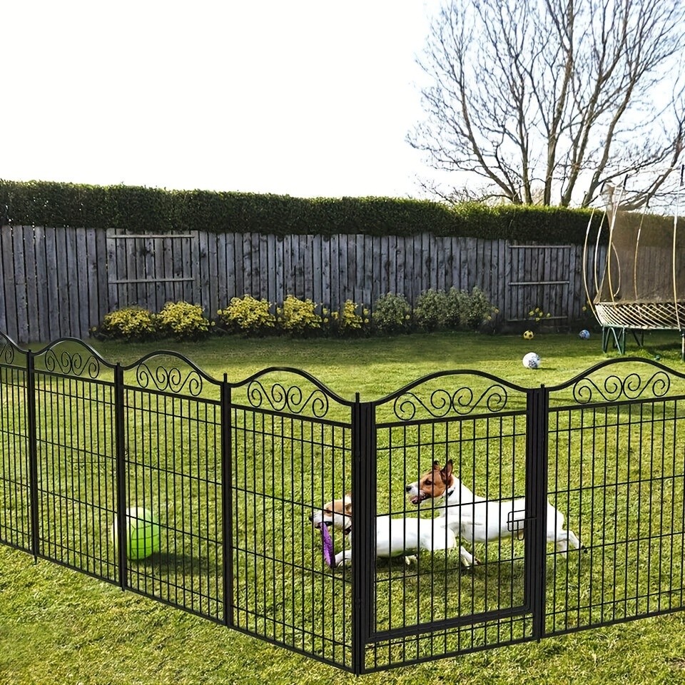 wisfor Heavy Duty Metal Dog Panel Pet Playpen  Durable and Foldable Fence for Dogs