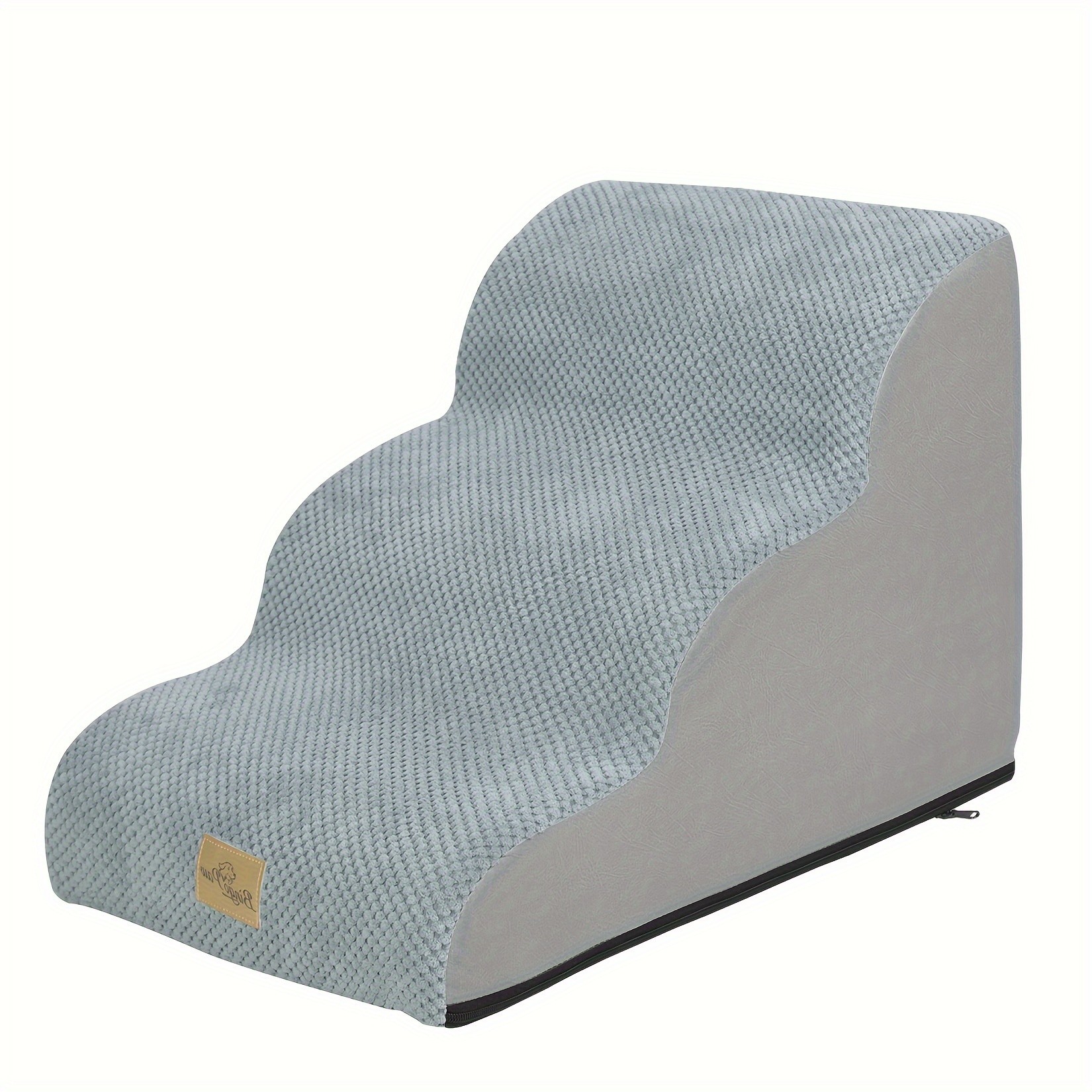 wisfor 30D High Density Foam Dog Stairs Curved Ramp for Small Dogs & Cats