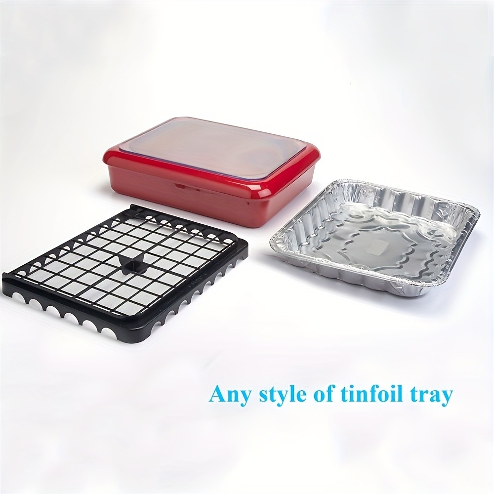 FARIDABIO 2-in-1 Aluminum Foil Tray with Heat Preservation  Stackable Serving Tray for Salads, BBQs, and More
