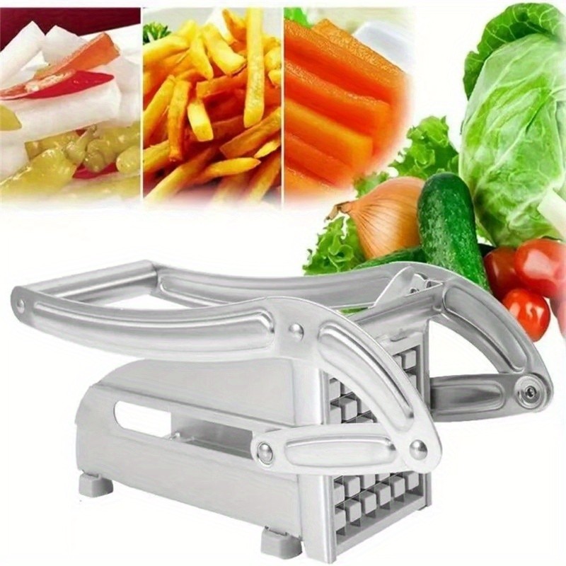 FARIDABIO Stainless Steel Fruit Cutting Machine  Manual French Fry Cutter and Vegetable Chopper