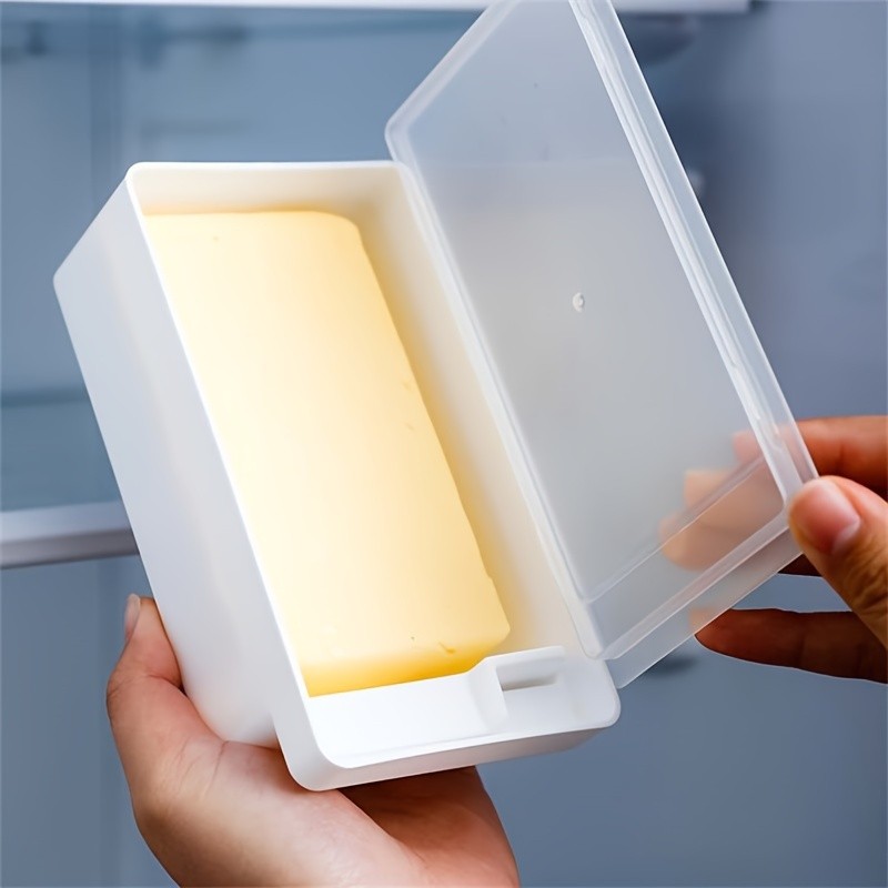 FARIDABIO Butter Crisper with Lid  Refrigerator Storage Box for Butter and Cheese