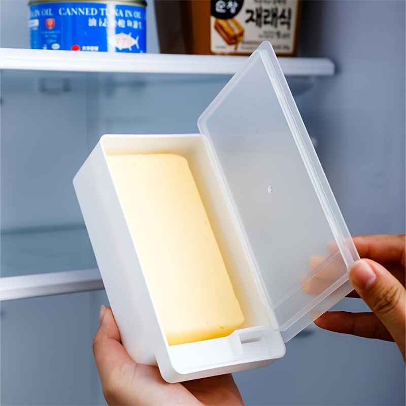 FARIDABIO Butter Crisper with Lid  Refrigerator Storage Box for Butter and Cheese