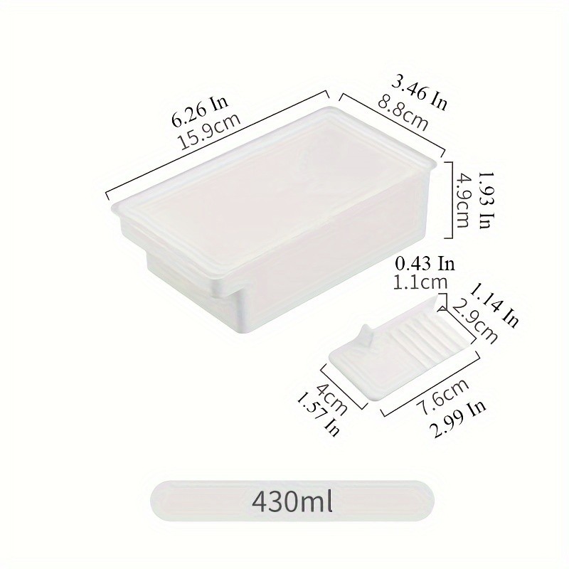 FARIDABIO Butter Crisper with Lid  Refrigerator Storage Box for Butter and Cheese