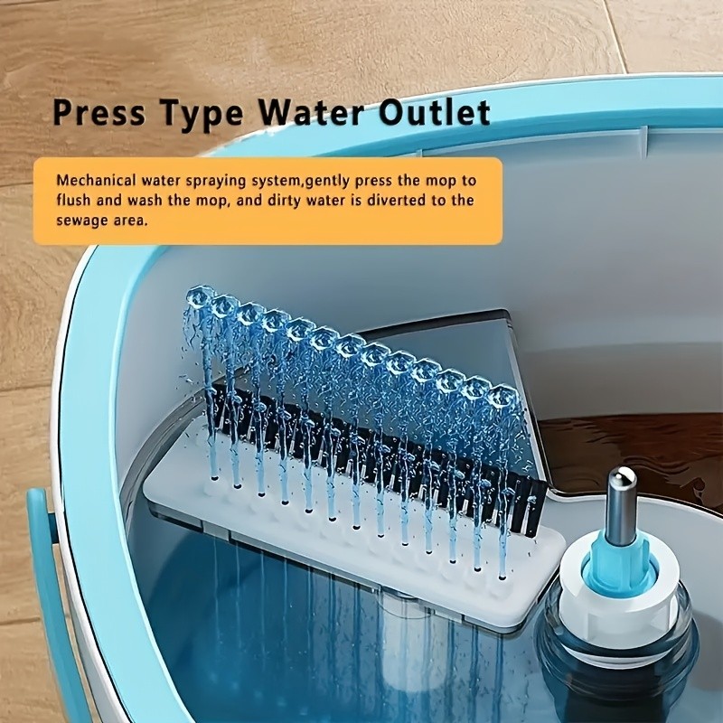 FARIDABIO 360-Degree Swivel Mop and Bucket Combo  Easy-to-Clean, Non-Electric Floor Cleaning Solution