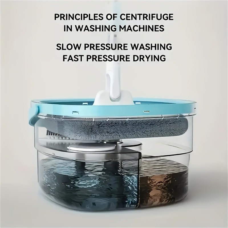 FARIDABIO 360-Degree Swivel Mop and Bucket Combo  Easy-to-Clean, Non-Electric Floor Cleaning Solution