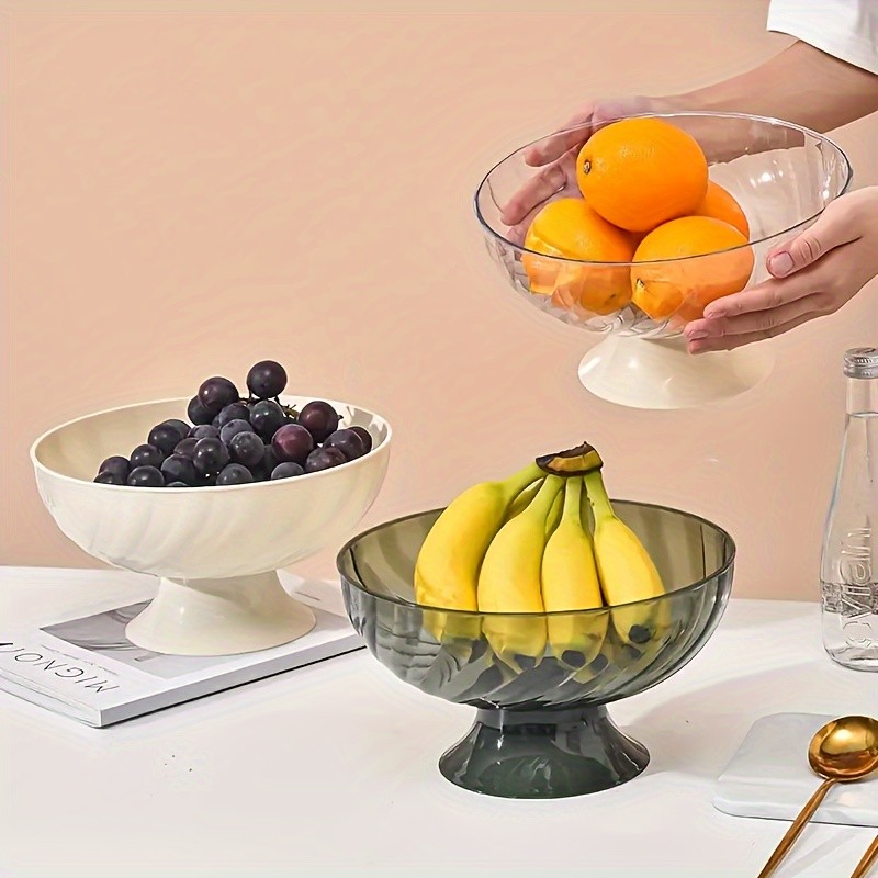 FARIDABIO Versatile Countertop Fruit Tray  Fruit Bowl with Lid and Drainage Holes