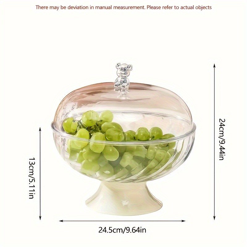 FARIDABIO Versatile Countertop Fruit Tray  Fruit Bowl with Lid and Drainage Holes