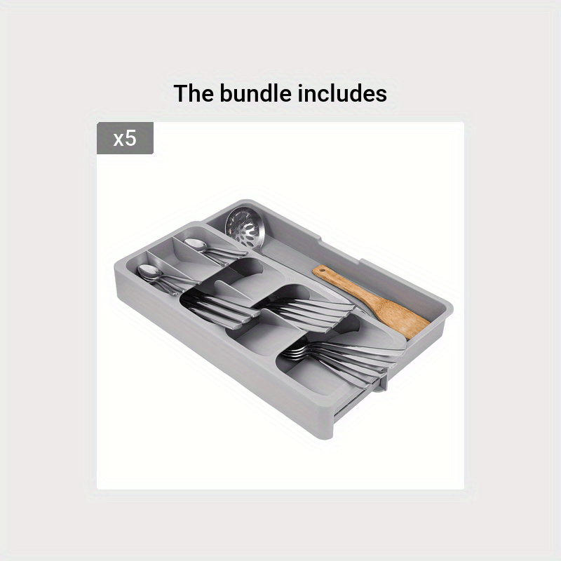 FARIDABIO Expandable Silverware Organizer Tray  Versatile Utensil Holder for Kitchen Drawers