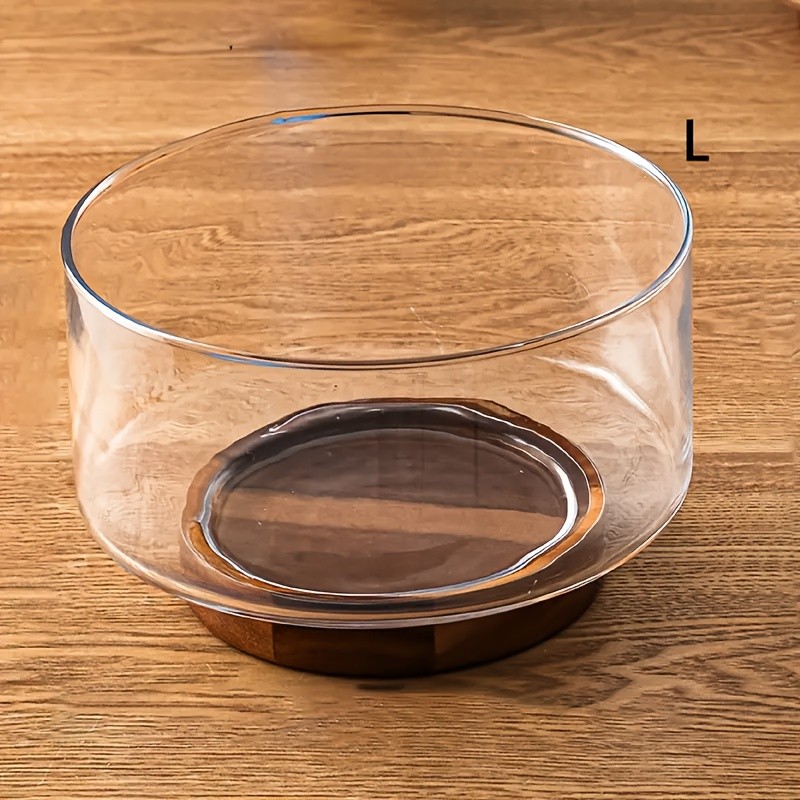 FARIDABIO Clear Glass Salad Bowl  Nordic Modern Dining Bowl for Home and Restaurant