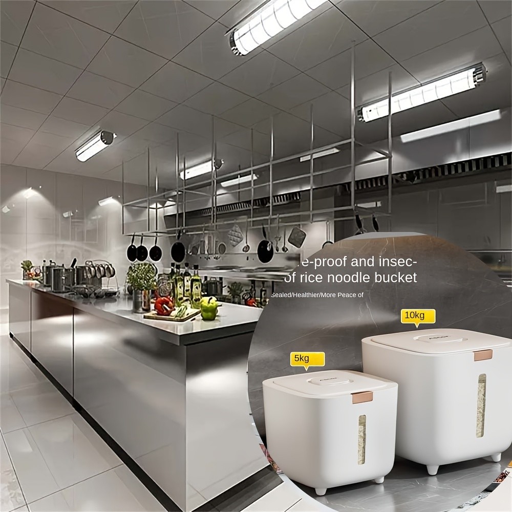 FARIDABIO 5kg Food Grade Plastic Rice Storage Bucket Insect Proof and Moisture-Sealed Flour Container