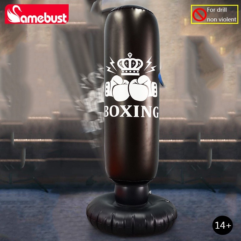 CAMEBUST Inflatable Boxing Bag  PVC Punching Bag for Sports and Practice