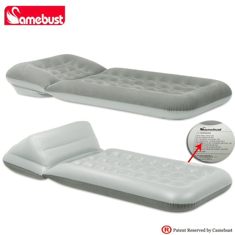 CAMEBUST Inflatable Flocked PVC Sofa Single Foldable Air Mattress for Home and Outdoor Use