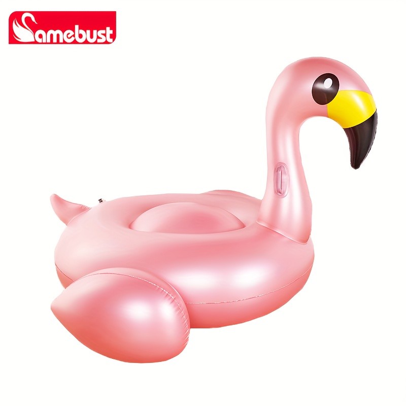 CAMEBUST Inflatable Rose Golden Flamingo Swim Ring  Fun Pool Float for Summer Parties