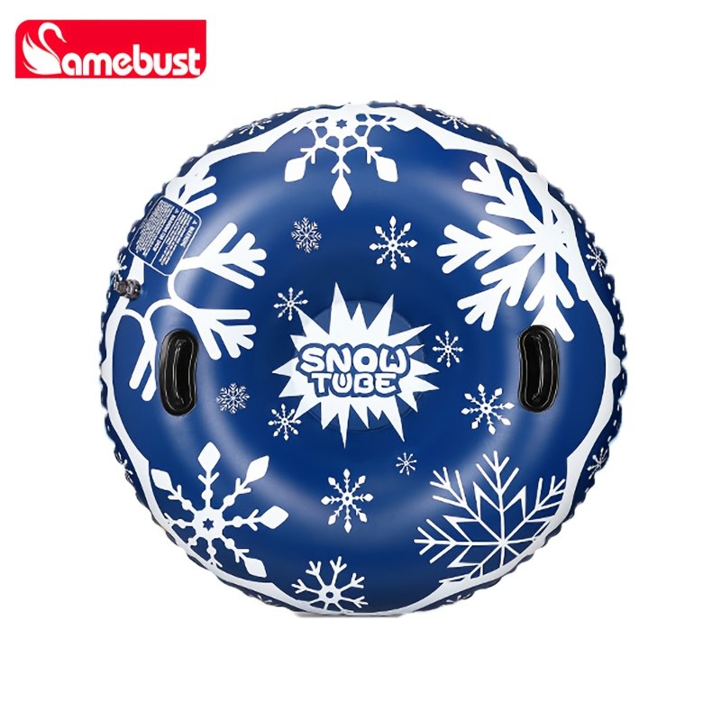 CAMEBUST 119.38cm Inflatable Snow Tube with Dual Handles  Heavy-Duty Snow Sled for Winter Fun