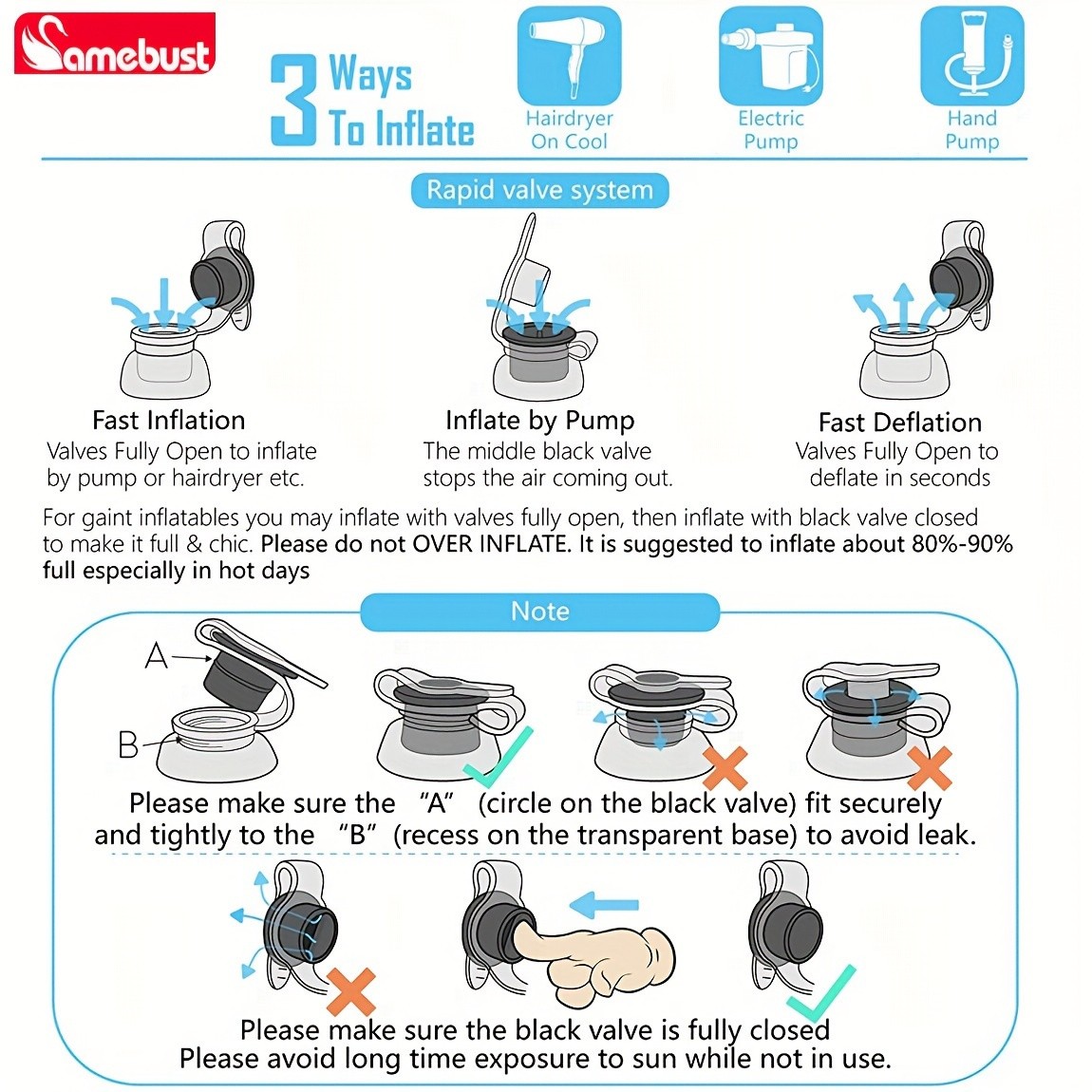 CAMEBUST Inflatable Ring Pool Float  Golden PVC Swim Ring for Poolside Relaxation