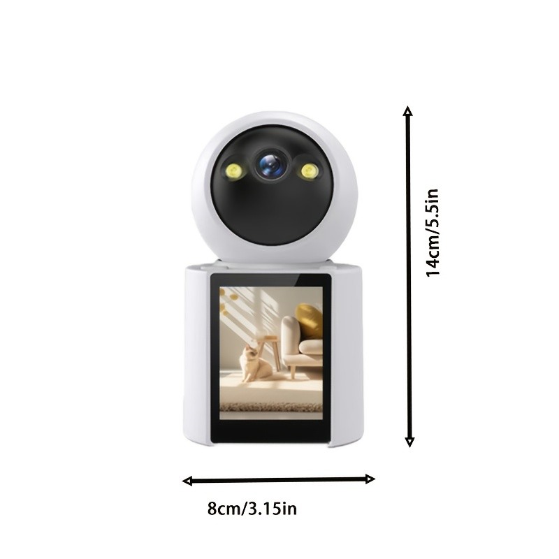 YIIYRY Home Pet Camera with Built-In Screen