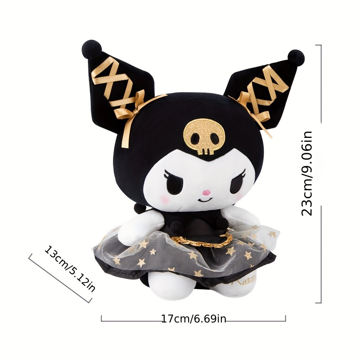 Charming Black & Golden Plush Doll