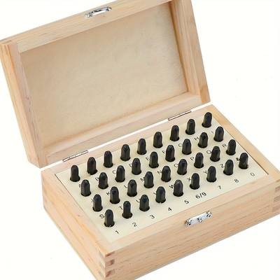 PMMJ 36pcs Steel Metal Stamping Tool Set Durable Number and Letter Punch Set for Wood, Metal, and Leather Crafting Description