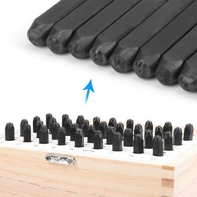 PMMJ 36pcs Steel Metal Stamping Tool Set Durable Number and Letter Punch Set for Wood, Metal, and Leather Crafting Description
