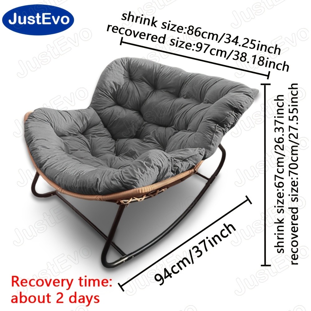JUSTEVO Extra Large Comfortable Rocking Chair  Ergonomic Recliner with Adjustable Headrest for Ultimate Relaxation
