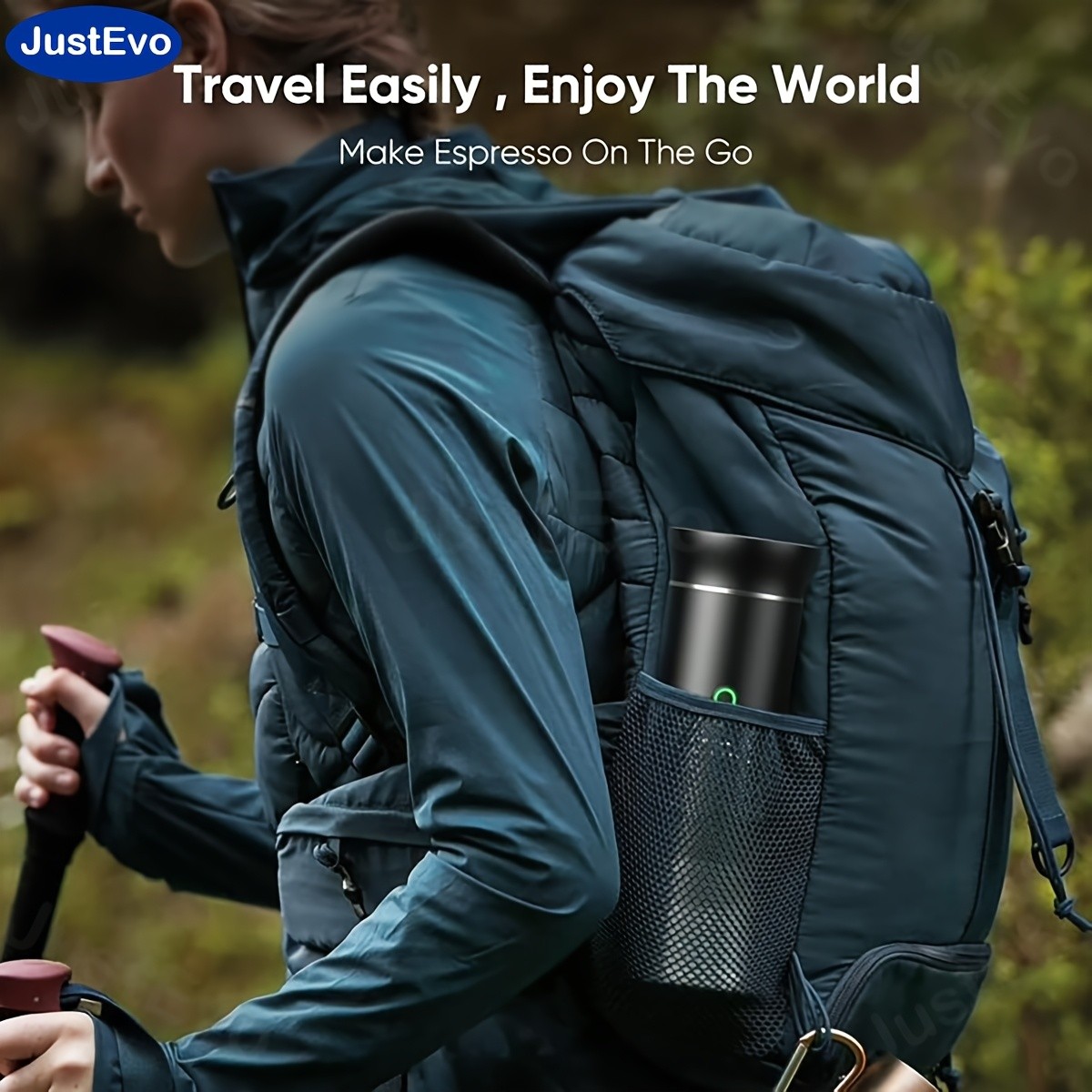 JUSTEVO Electric Coffee Maker  Smart Temperature Control and Fast Brewing for the Perfect Cup