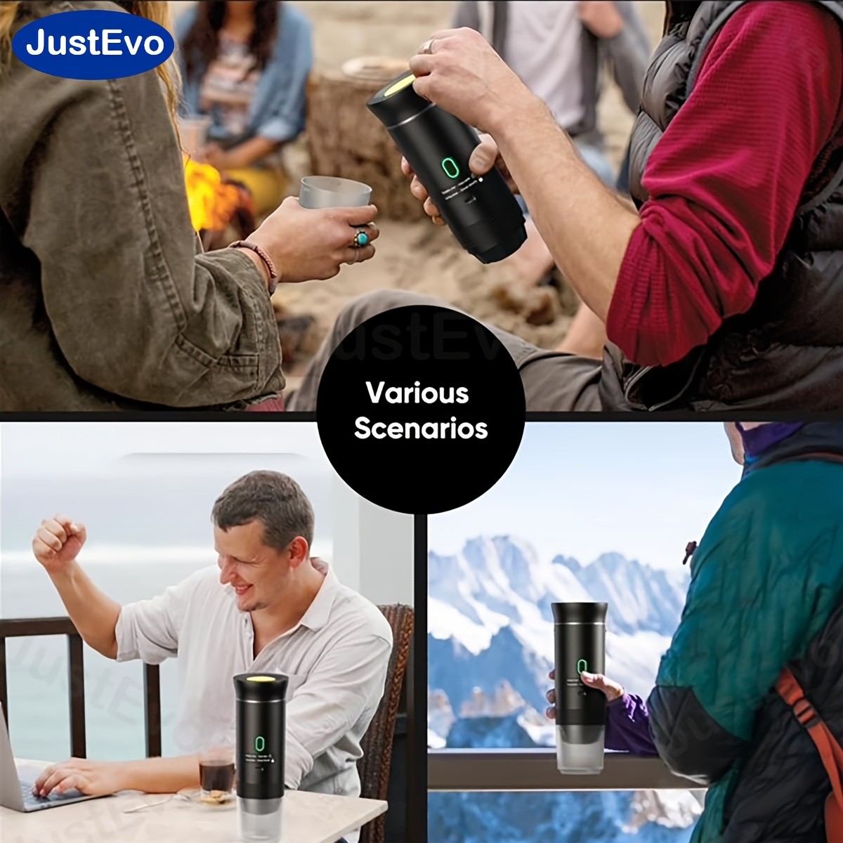 JUSTEVO Electric Coffee Maker  Smart Temperature Control and Fast Brewing for the Perfect Cup