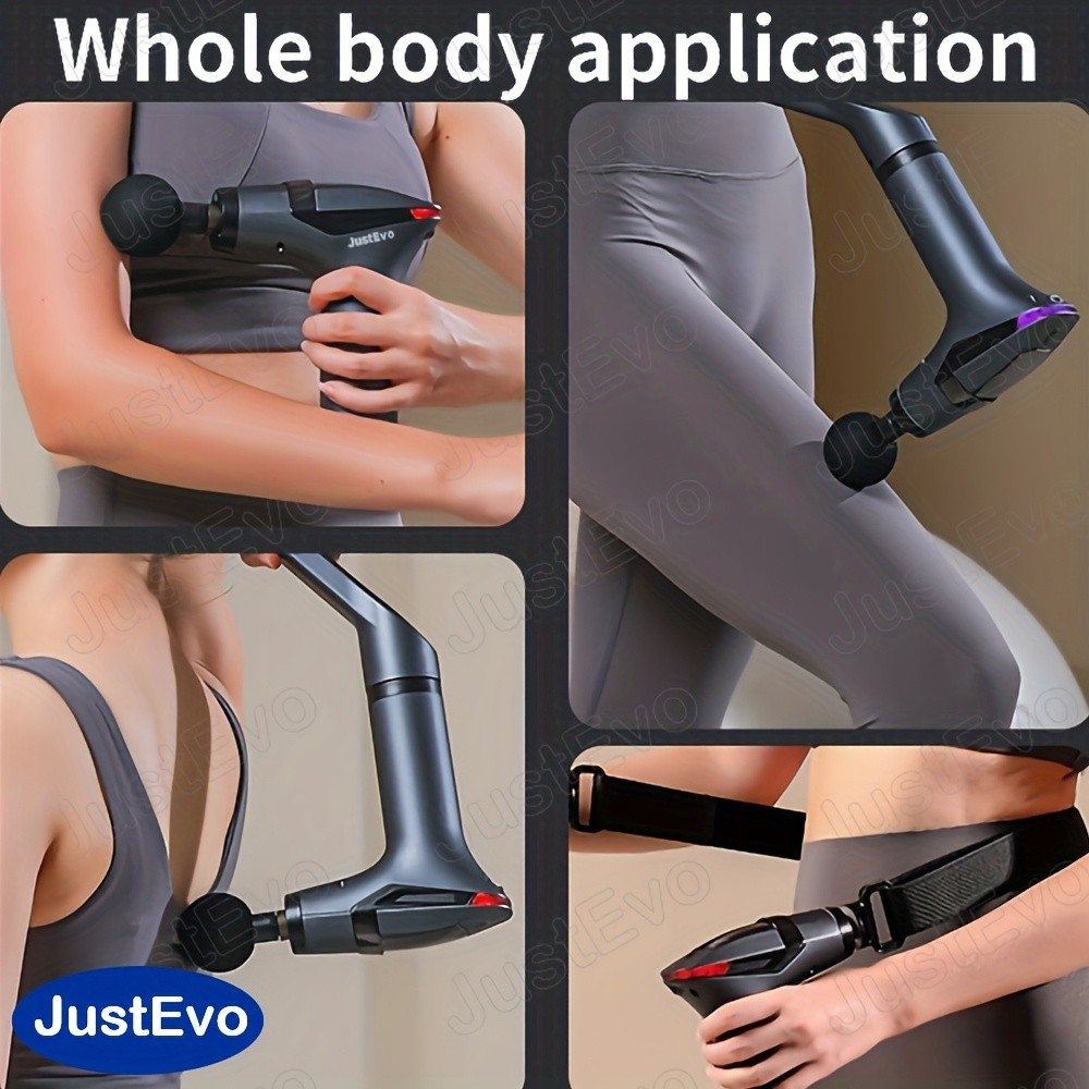JUSTEVO Upgraded Multifunctional Electric Massage Gun  Versatile Relief for Post-Workout Recovery and Daily Use
