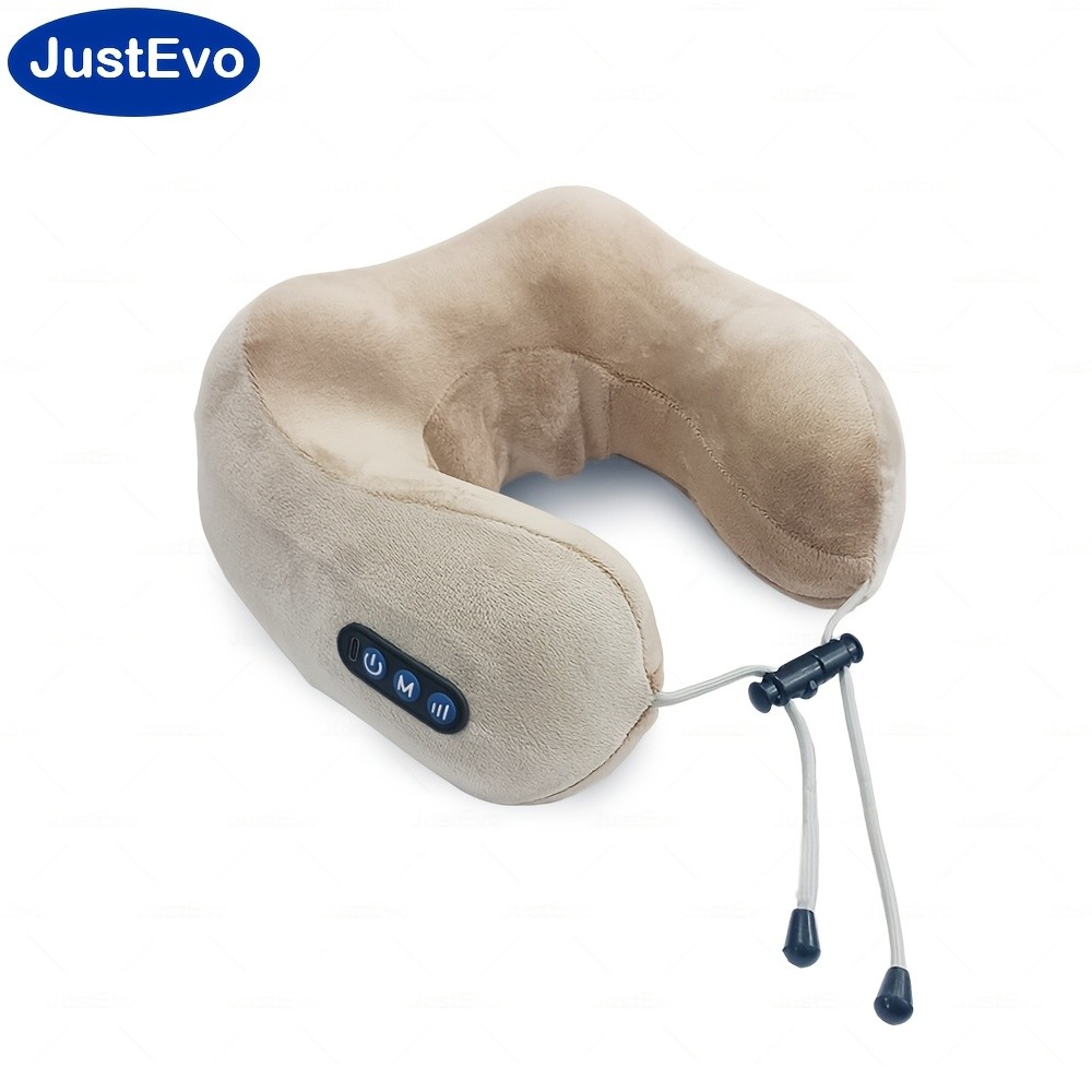 JUSTEVO 3D Kneading Neck Massage Pillow  Extra-Thick Memory Foam for Ultimate Comfort and Relaxation